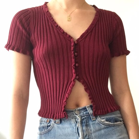 Verge Girl Kit Button Knit Top - Picture 2 of 2